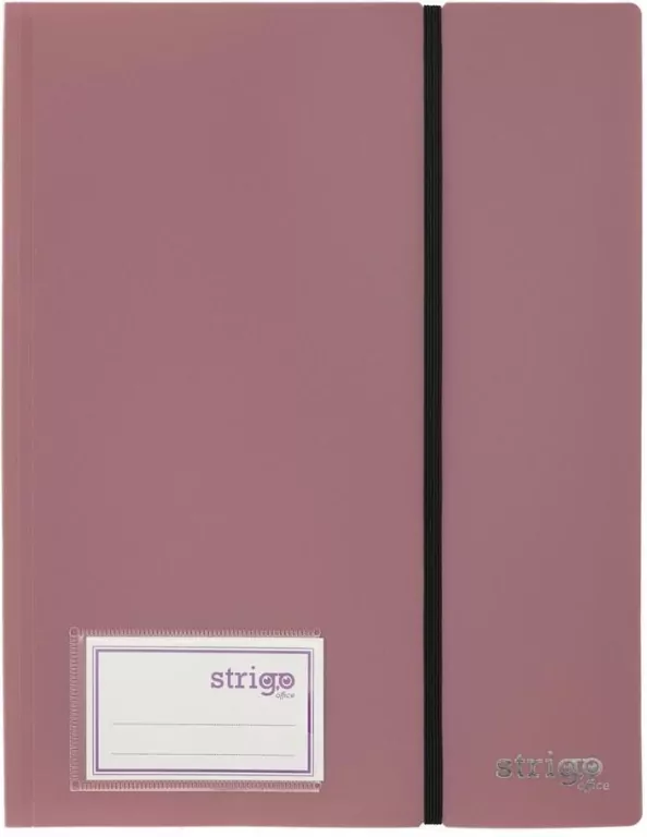 Album ofertowy A4 30kosz. z gumką ciemnoróż STRIGO - tantis.pl