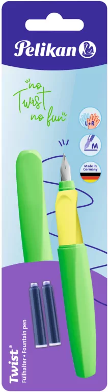 Pióro wieczne. Twist. Neon zielony + 2 naboje - tantis.pl