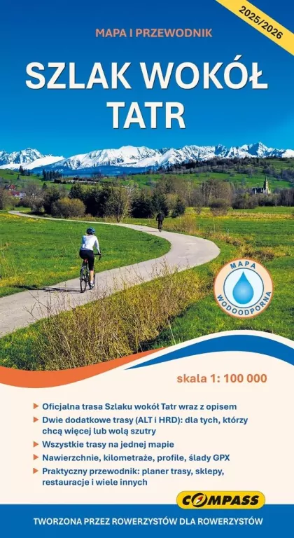 Mapa turystyczna - Szlak Wokół Tatr laminowana - tantis.pl