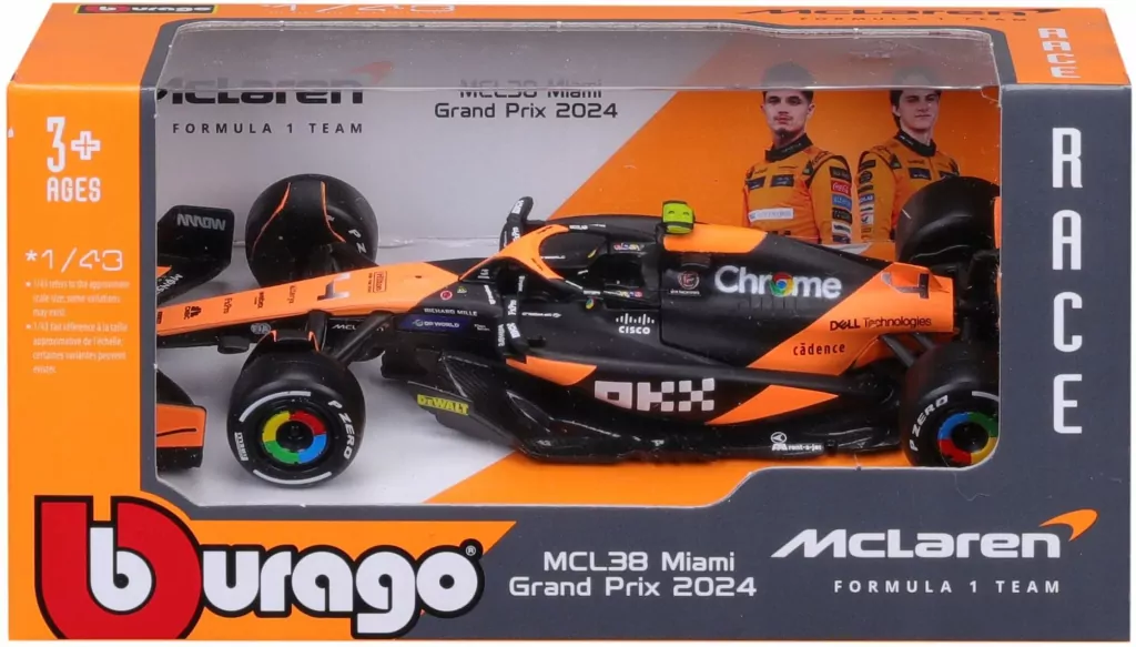 Mclaren F1 MCL38 Miami GP 2024 #4 Lando Norris - tantis.pl