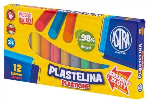 Astra. Plastelina okrągła, 12 kolorów - tantis.pl