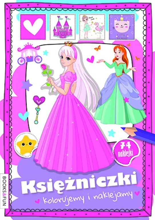 Kolorujemy i naklejamy. Księżniczki - tantis.pl