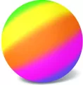 STAR piłka 14cm Fluo tęcza 01083 - tantis.pl