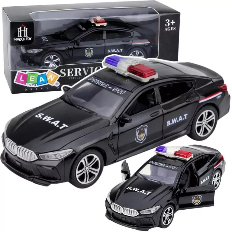 Auto jednostki specjalnej SWAT czarne - tantis.pl