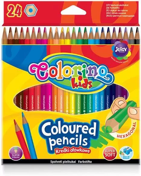Kredki ołówkowe heksagonalne 24 kolory - tantis.pl