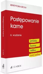 Postępowanie karne. Pytania. Kazusy. Tablice. Wyd.6