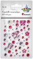 Kryształki samoprzylepne mix tonacja różowa 60szt - tantis.pl