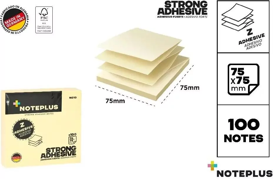 Karteczki samoprzylepne 75x75mm 100K żółte "Z" - tantis.pl