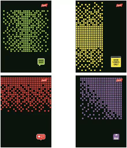 Zeszyt A5/96K linia Pixel Pulse (10szt) - tantis.pl