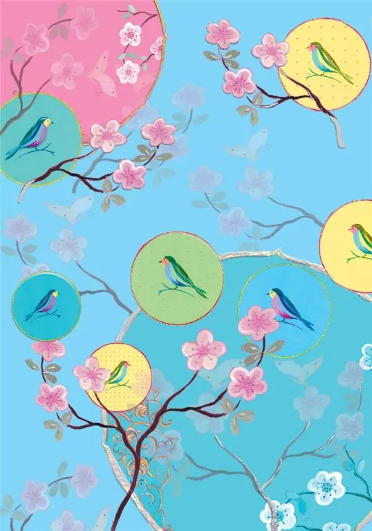 Karnet B6 + koperta MO5092 Ptaki na drzewie - tantis.pl