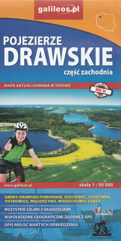 Mapa turystyczna. Pojezierze Drawskie Część zachodnia - tantis.pl