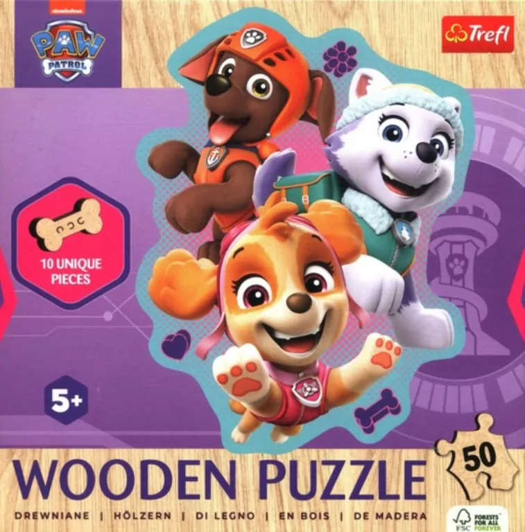 Puzzle 50 konturowe Wesoła gromadka piesków TREFL - tantis.pl