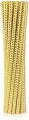Rurki słomki papierowe złote szlaczki błysk 6x197mm - tantis.pl