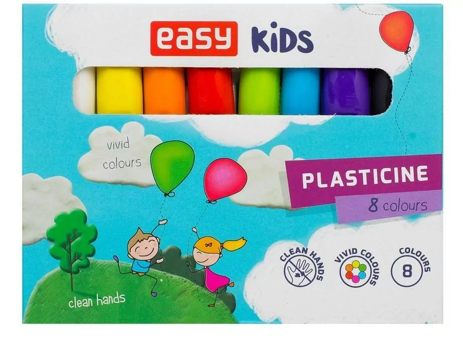 Plastelina 8 Kolorów. Easy Stationery - tantis.pl
