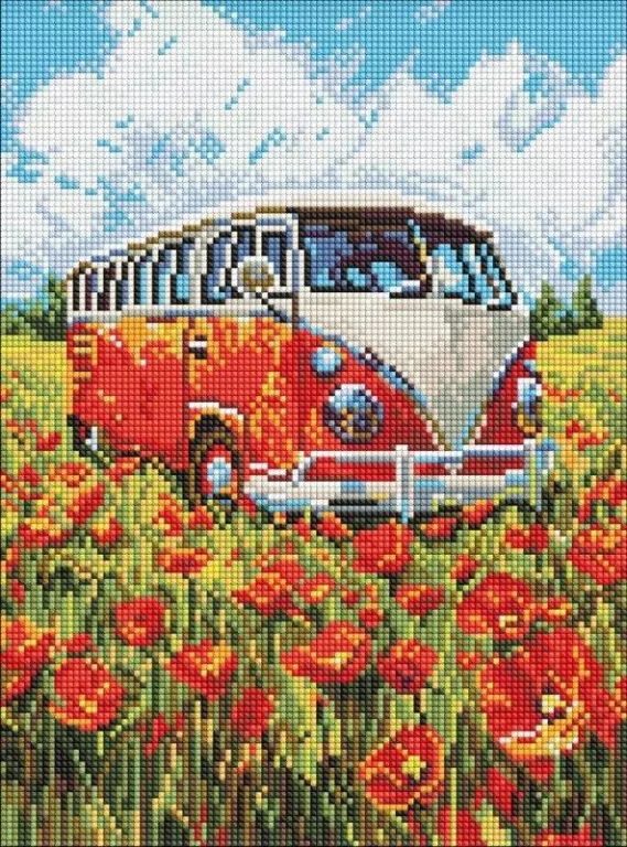 Diamentowa mozaika - Podróż w czerwień 30x40cm - tantis.pl