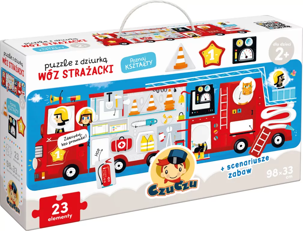 CzuCzu. Puzzle z dziurką. Wóz strażacki. 24 el. - tantis.pl