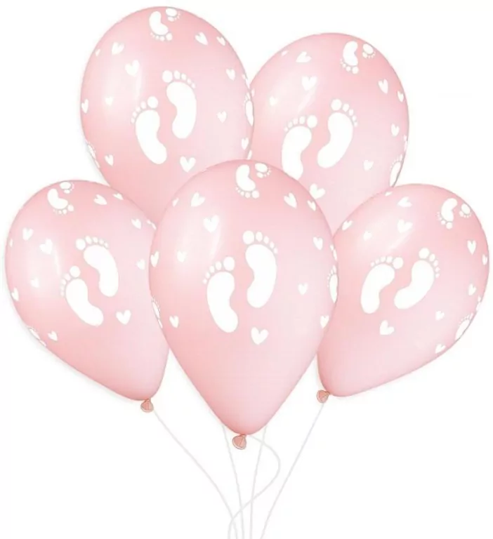 Balony Gemar stópki dziecięce pudrowe różowe - tantis.pl