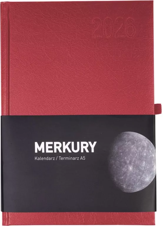KALENDARZ KSIAZ A5 OPR TW DZIENNY MERKURY BORDO - tantis.pl