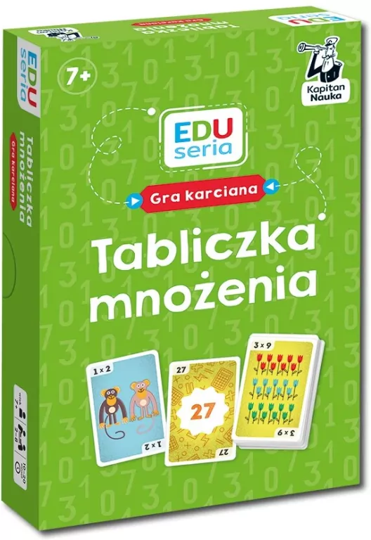 Kapitan Nauka EDUseria Tabliczka mnożenia Gra karciana - tantis.pl