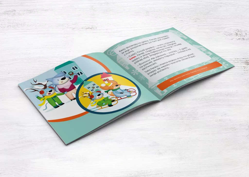 Zabawy na śniegu. Pory roku. Przygody Fenka - tantis.pl