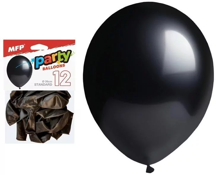 Balon dmuchany czarny 26cm - tantis.pl