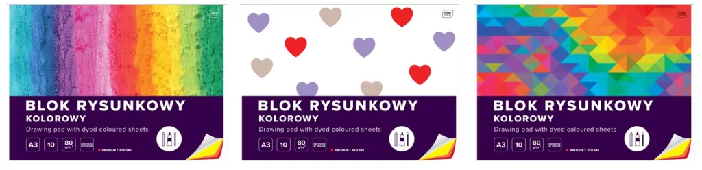Blok rysunkowy A3/10K barwiony w masie - tantis.pl