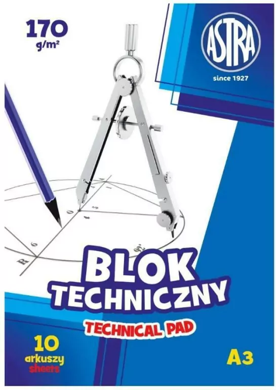 Blok techniczny A3/10K 170g  ASTRA - tantis.pl