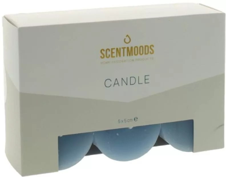 Rustykalna świeca w kolorze Grey 5x5cm - tantis.pl