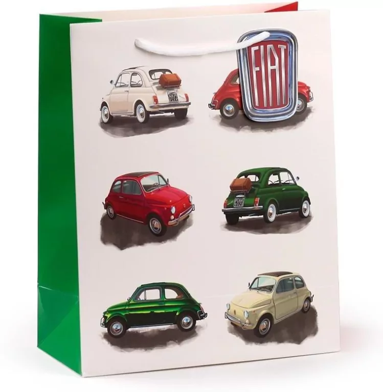 Torba na prezenty Fiat 500 Retro Repeat L - tantis.pl