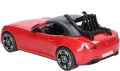 Auto Roadster czerwone z figurką kolarki i rowerem - tantis.pl