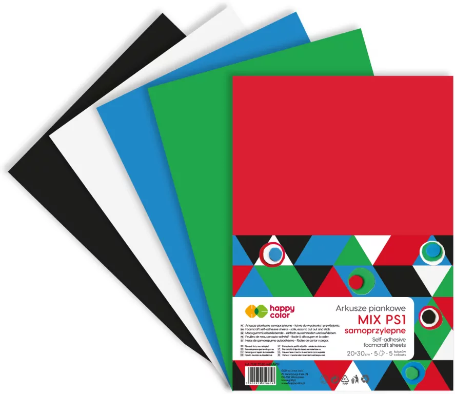 Arkusze piankowe A4 mix P1 HAPPY COLOR - tantis.pl