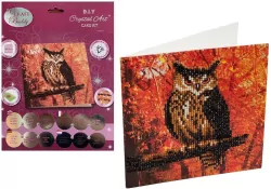 Diamentowa mozika Jesienna sowa 18x18cm