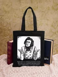 Torba na książki czarna Mickiewicz/O co w życiu - tantis.pl