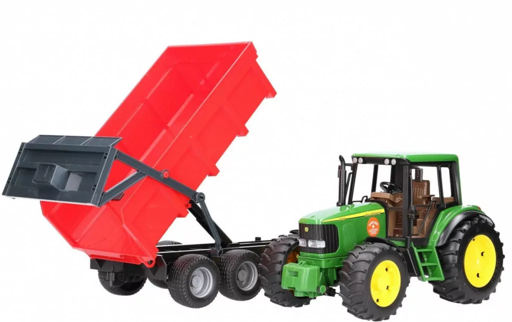 Traktor John Deere 6920 z wywrotką czerwoną - tantis.pl