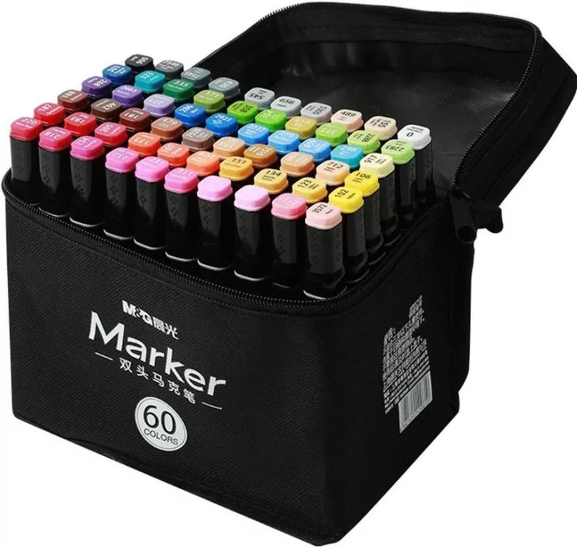 Marker artystyczny dwustronny 60 kolorów M&G - tantis.pl
