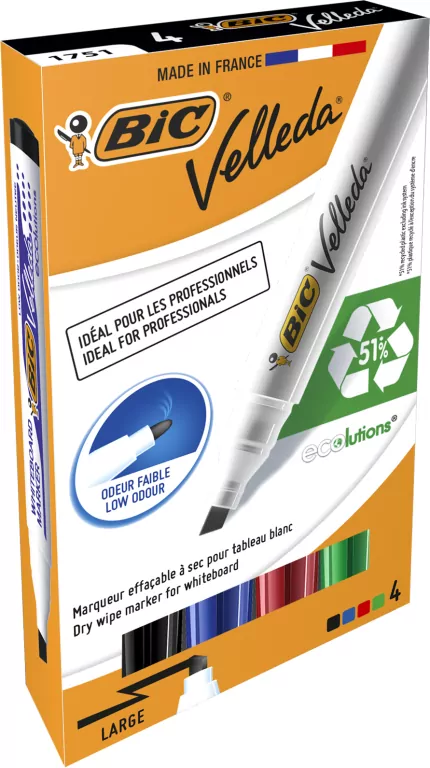 Marker BIC Velleda ECOlutions 1751 suchościeralny mix AST Pudełko - tantis.pl