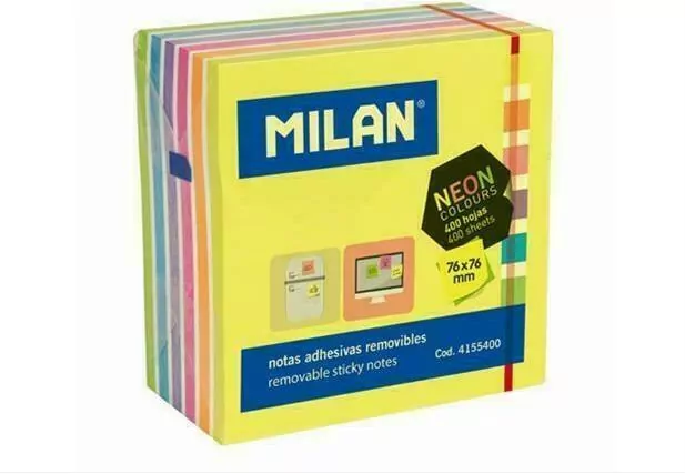 Karteczki samoprzylepne neon mix 76x76/400K MILAN - tantis.pl