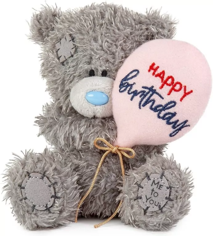 Miś - Happy Birthday z balonem 11cm - tantis.pl