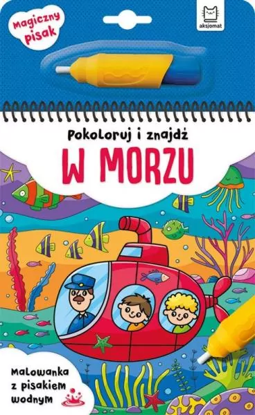 W morzu. Pokoloruj i znajdź. Malowanka z pisakiem - tantis.pl