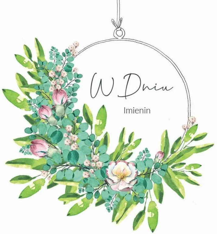 Karnet Swarovski kwadrat: W Dniu Imienin - tantis.pl