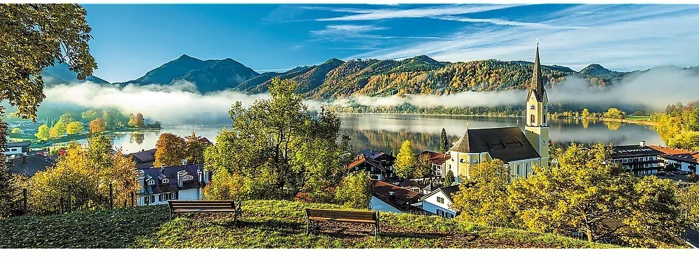 Puzzle 1000 panorama. Nad jeziorem Schliersee 29035 - tantis.pl
