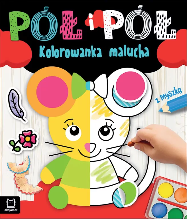 Pół i pół. Kolorowanka malucha z myszką - tantis.pl