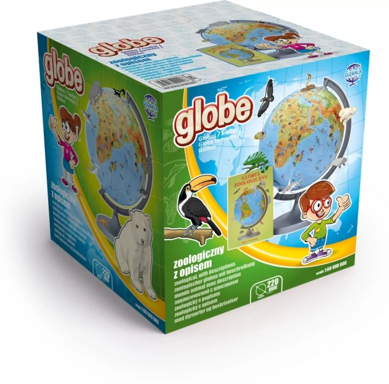 Globus 220 mm. Zoologiczny z opisem - tantis.pl