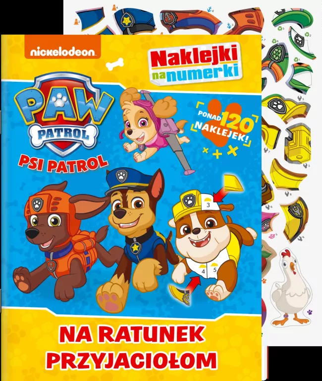 Na ratunek przyjaciołom. Naklejki na numerki. Psi Patrol - tantis.pl