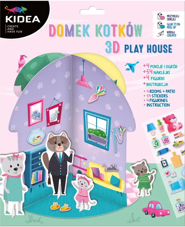 Domek 3D dla kotków KIDEA - tantis.pl