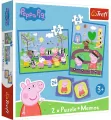 Trefl. Puzzle 2w1 + memos. Radosne chwile ze Świnką Peppą - tantis.pl