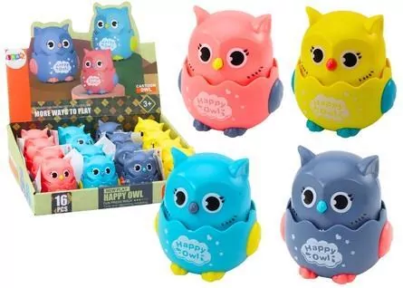 Sówka mała wesoła napęd frykcyjny 4 kolory