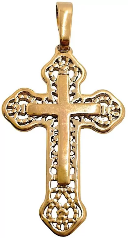 Zawieszka Krzyżyk Pozłacany 32x20mm - tantis.pl