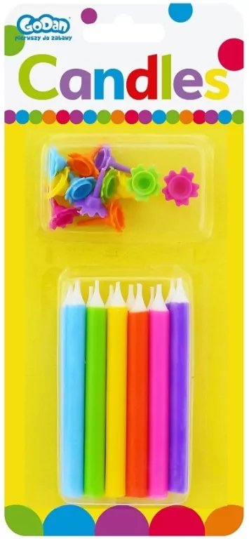 Świeczki urodzinowe tęcza 8cm pf-sut12 - tantis.pl