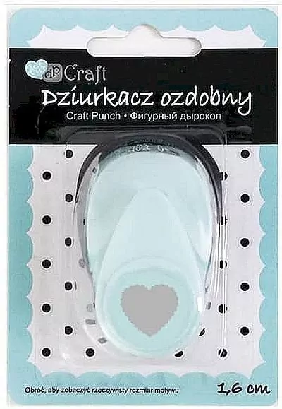 Dziurkacz ozdobny, serce falbanka 1,6cm - tantis.pl